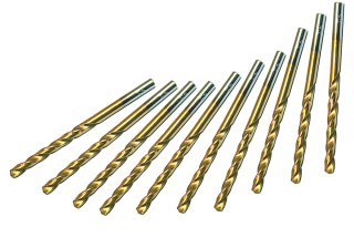 Vrták broušený titan HSS-TiN, DIN 338 - 1.0 mm, 10 ks, Triumf