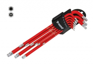 Klíče zástrčné Torx T10 - T50, prodloužené, s magnetem, sada 9 dílů, Triumf