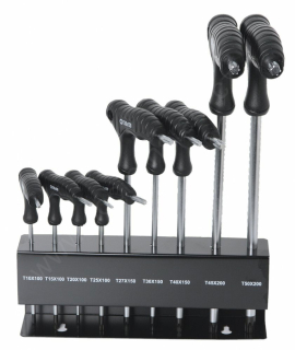 Klíče zástrčné Torx T10 - T50, T-rukojeť, sada 9 dílů, Triumf