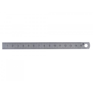 Měřítko ocelové tenké - INOX, 200 x 13 x 0,5 mm,  laserový popis PN 25 1125, KM