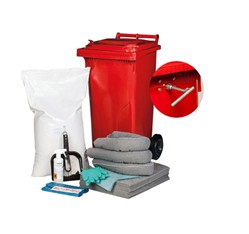 Mobilní havarijní souprava se zámkem – univerzální sorbenty + ECO DRY EXTRA, RA 