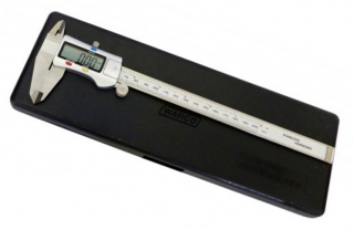 Měřítko posuvné digitální 200 mm, metrické i palcové, kovové tělo, Warco