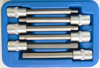 Hlavice zástrčné 1/2", Inbus 5 - 12 mm, délka 140mm, materiál S2, 6 dílů, Condor Werkzeug