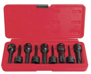 Hlavice zástrčné T-profil - 9 dílů, 1/2“, délka 78 mm, tvrzené CrMo, Triumf