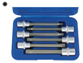 Hlavice zástrčné 1/2", XZN M5 - M14, délka 140 mm, sada 6 dílů, Triumf