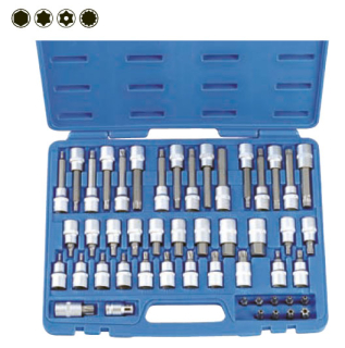 Hlavice zástrčné 1/2", Inbus - Torx - XZN, sada 49 dílů, Condor Werkzeug
