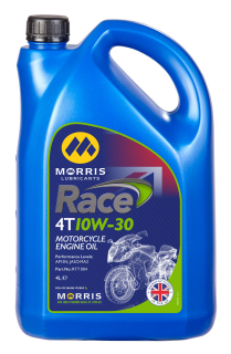 Morris Race 4T 10W-30, olej pro 4-taktní závodní motocyklové motory, 4l