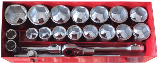Gola sada 1", 6 hran, 36 - 80 mm, 21 dílů, Welzh