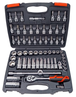 Gola sada 3/8", 6 hran, 6 - 24 mm, CrV, 61 dílů, Welzh