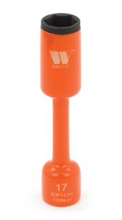 Hlavice nástrčná prodloužená pro rázové utahováky 1/2", 6 hran, CrMo, 17 mm, Welzh