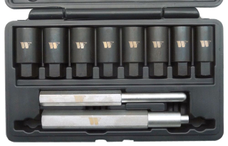 Hlavice nástrčné na poškozené šrouby kol automobilů 26.0 - 31.8 mm, univerzální sada 10 dílů, Welzh