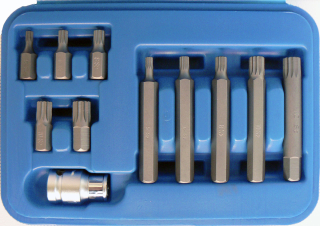 Bity 10 mm, XZN M5-M12, adaptér 1/2", materiál S2, 11 dílů, Condor Werkzeug