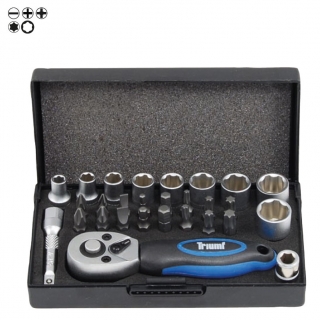 Gola sada 1/4", Super-Lock 5 - 13 mm, 28 dílů, Triumf