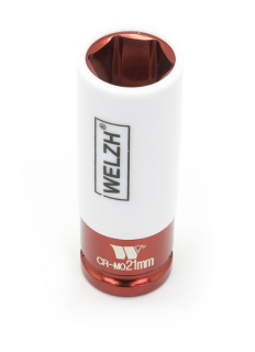 Hlavice nástrčná ochranná na šrouby kol automobilů 1/2", 6 hran, 21 mm, CrMo, Welzh