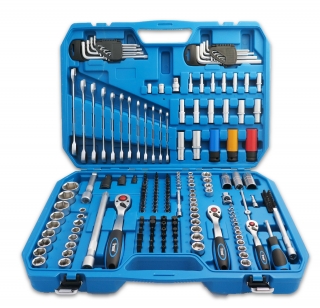 Gola 1/4"+3/8 +1/2", 4-32 mm, klíče očkoploché ráčnové 8-19mm, Triumf