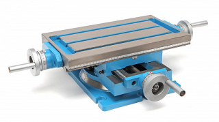 Křížový stůl 430 x 240 mm s otočnou základnou pro frézování nebo vrtání, 45 kg