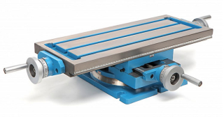Křížový stůl 600 x 240 mm s otočnou základnou pro frézování nebo vrtání, 60 kg