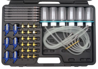 Tester pro měření průtoku paliva - test zpětného průtoku, Common Rail - Bosch, Denso, Delphi a Siemens, Welzh