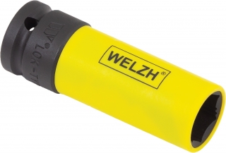 Hlavice nástrčná na šrouby kol s plastovou krytkou, Lok-TYP, 6 hran, 19 mm, Welzh