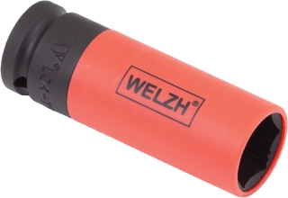 Hlavice nástrčná na šrouby kol s plastovou krytkou, Lok-TYP, 6 hran, 21 mm, Welzh