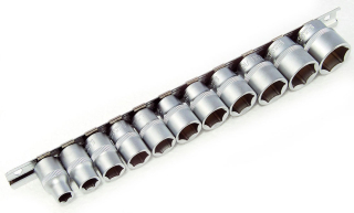 Hlavice nástrčné 3/8", 6 hran 5/16" - 13/16", 11 dílů, palcové, Triumf