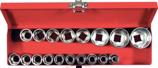 Hlavice nástrčné 1/2", Super-Lock 8 - 32 mm, sada 18 dílů, Triumf