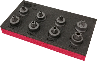 Hlavice zástrčné 3/8", Torx T20H-T55H, extra krátké, sada 8 dílů, Welzh