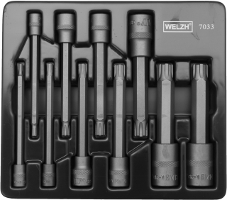 Hlavice zástrčné Ribe RM4-RM14, délka 110 mm, sada 10 dílů, Welzh