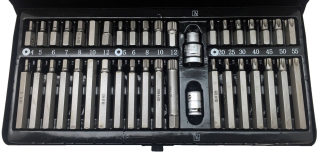 Sada bitů 1/2" a 3/8", Inbus, Torx a XZN, CrV, 40 dílů, Welzh