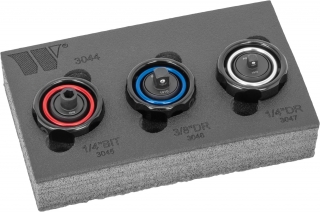 Ráčny dlaňové 1/4", 3/8" a na 1/4" bity, 72 zubů, sada 3 kusy, Welzh
