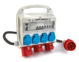 Profesionální distribuční blok 3 x 400 V a 4 x 230 V