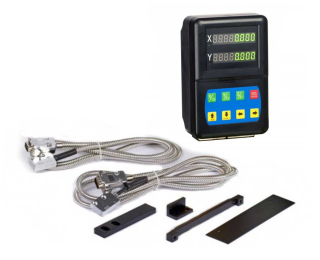 DRO digitální odměřování pro mini soustruhy, jednotka a 2 magnetické lišty, sada