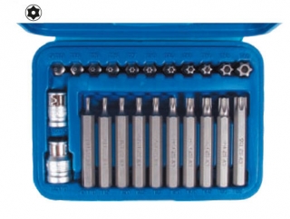 Bity T-profil, vrtaný T10 - T60, 1/2"+3/8", sada 23 dílů, Condor Werkzeug