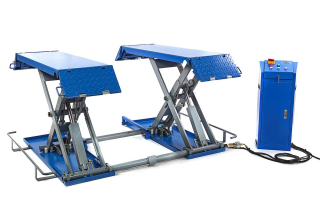 HBM Mobilní 3 tunový nůžkový plně automatický hydraulicko-elektrický auto zvedák, 230V