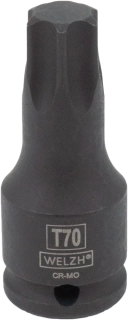 Hlavice zástrčná 3/8", Torx T45, pro rázové utahováky, CrMo, Welzh