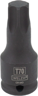 Hlavice zástrčná 3/8", Torx T60, pro rázové utahováky, CrMo, Welzh